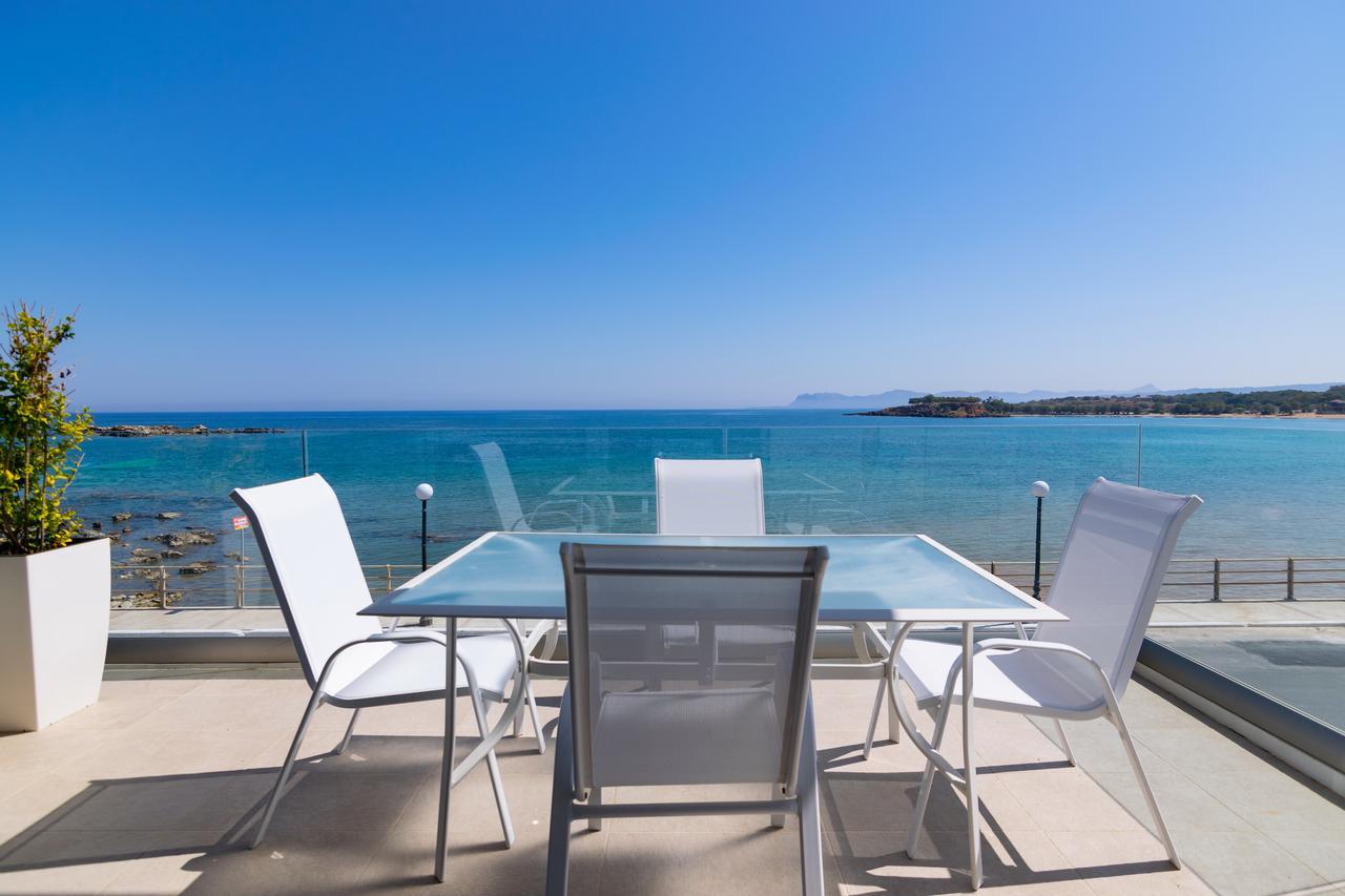 Sonja Beachfront Apartments Kato Daratso Bagian luar foto