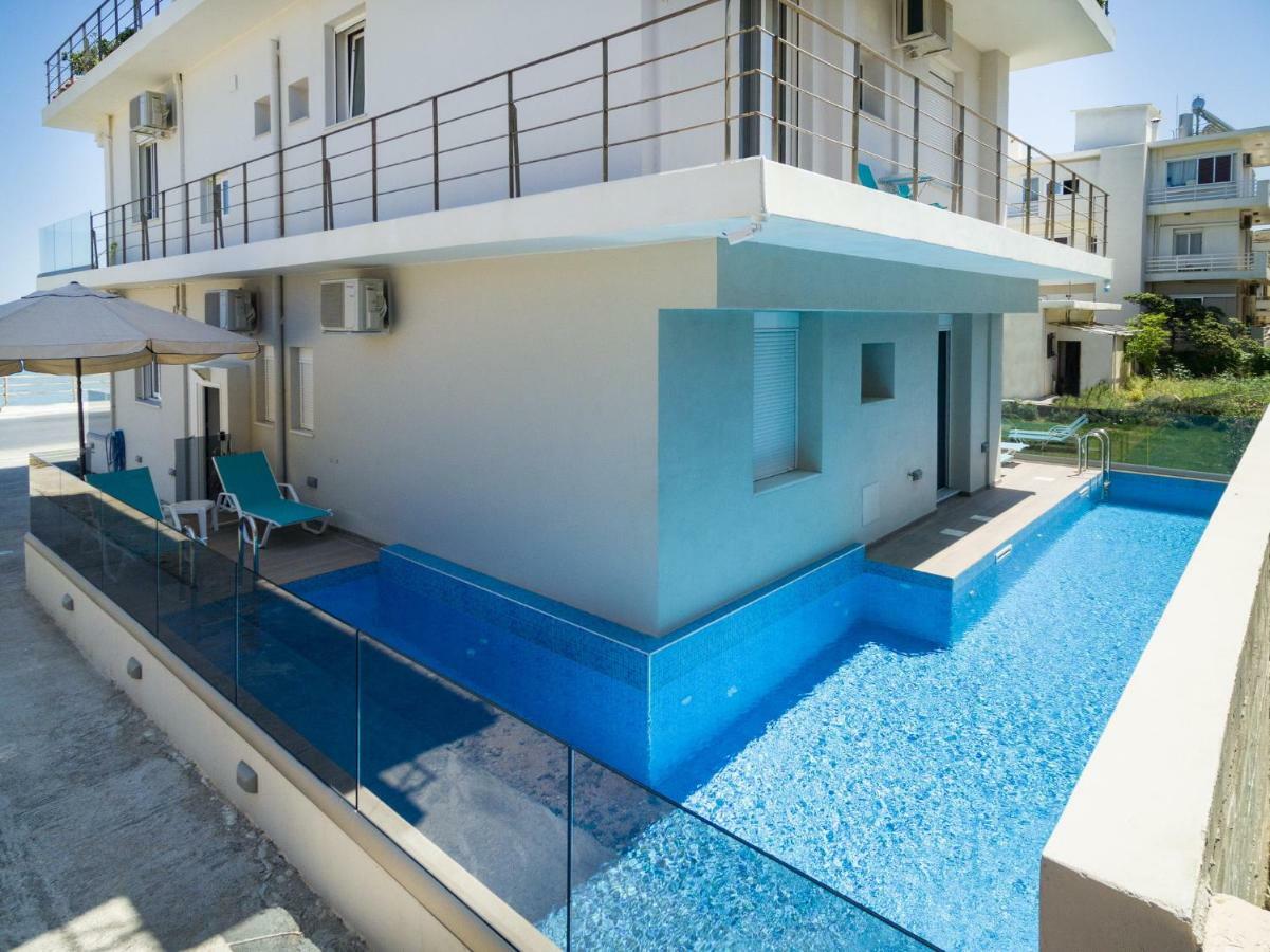 Sonja Beachfront Apartments Kato Daratso Bagian luar foto